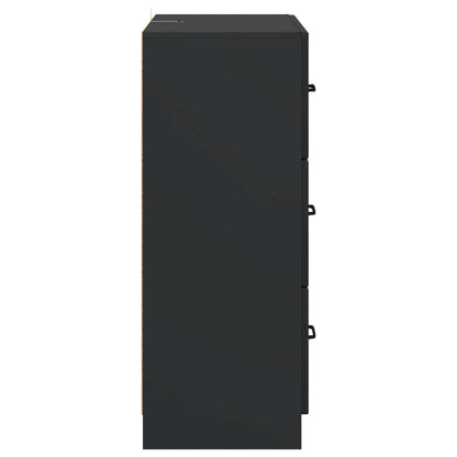 Mobile con Cassetti Nero 66 x 34,5 x 87 cm Legno ingegnerizzato | homemem39