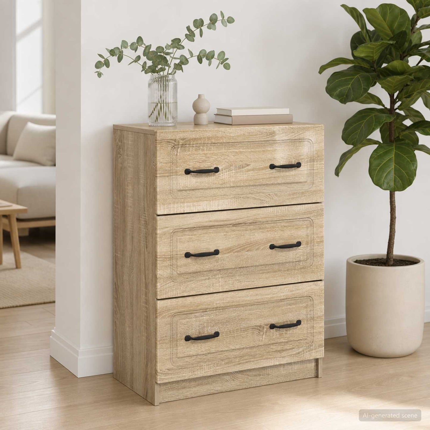 Mobile con Cassetti Rovere Sonoma 66 x 34,5 x 87 cm