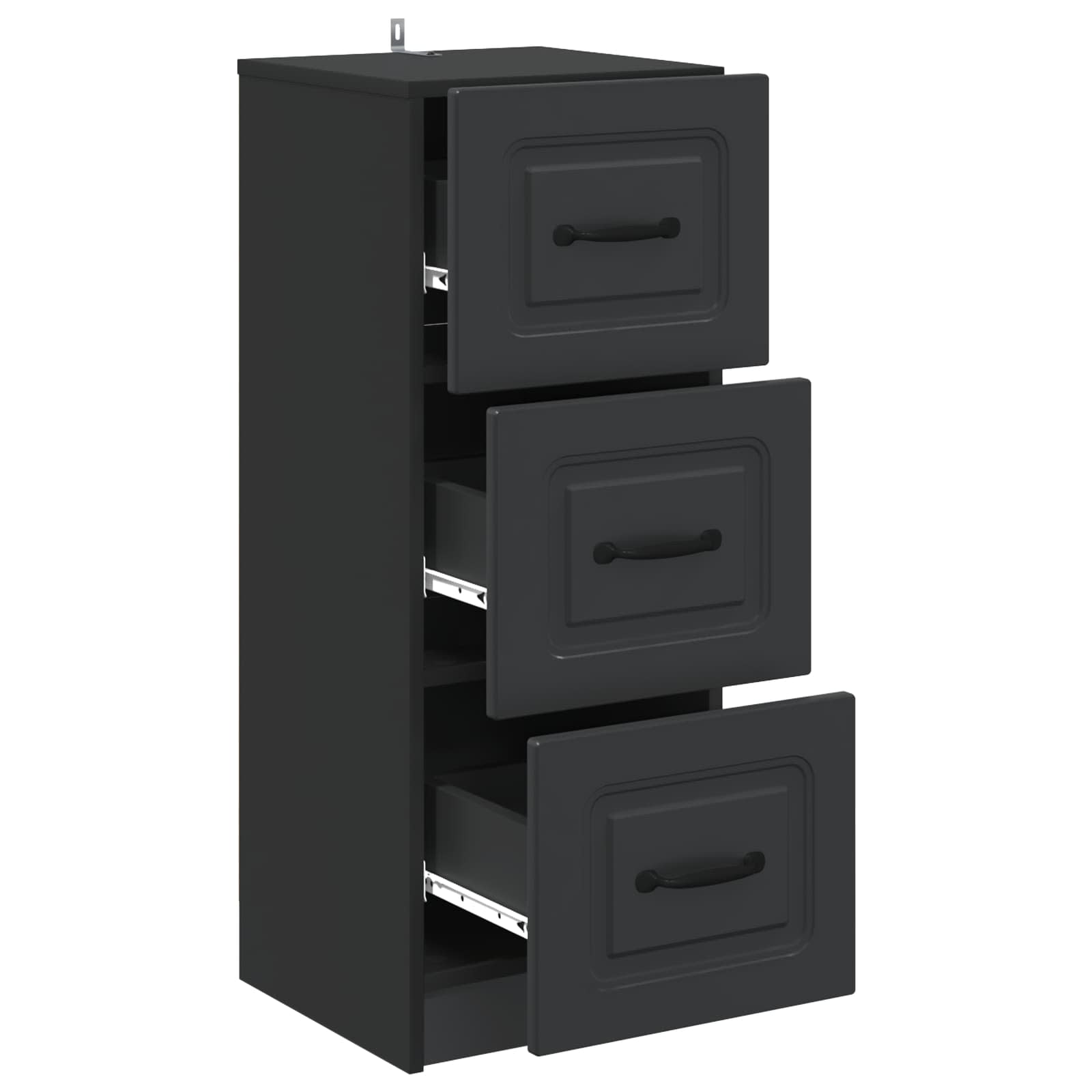 Mobile con Cassetti Nero 33 x 34,5 x 87 cm Legno ingegnerizzato | homemem39