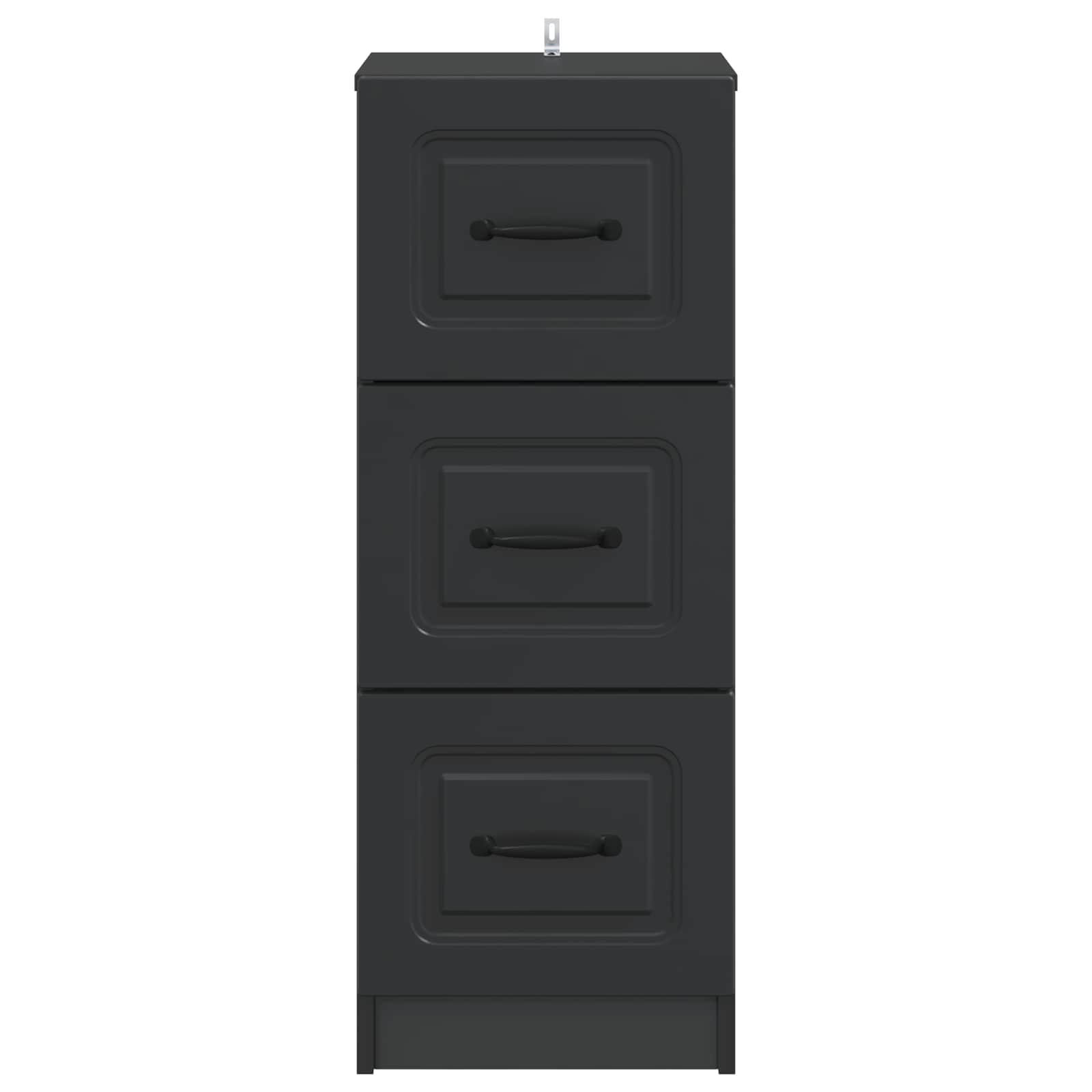 Mobile con Cassetti Nero 33 x 34,5 x 87 cm Legno ingegnerizzato | homemem39