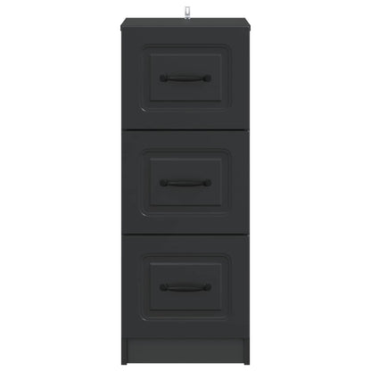 Mobile con Cassetti Nero 33 x 34,5 x 87 cm Legno ingegnerizzato | homemem39