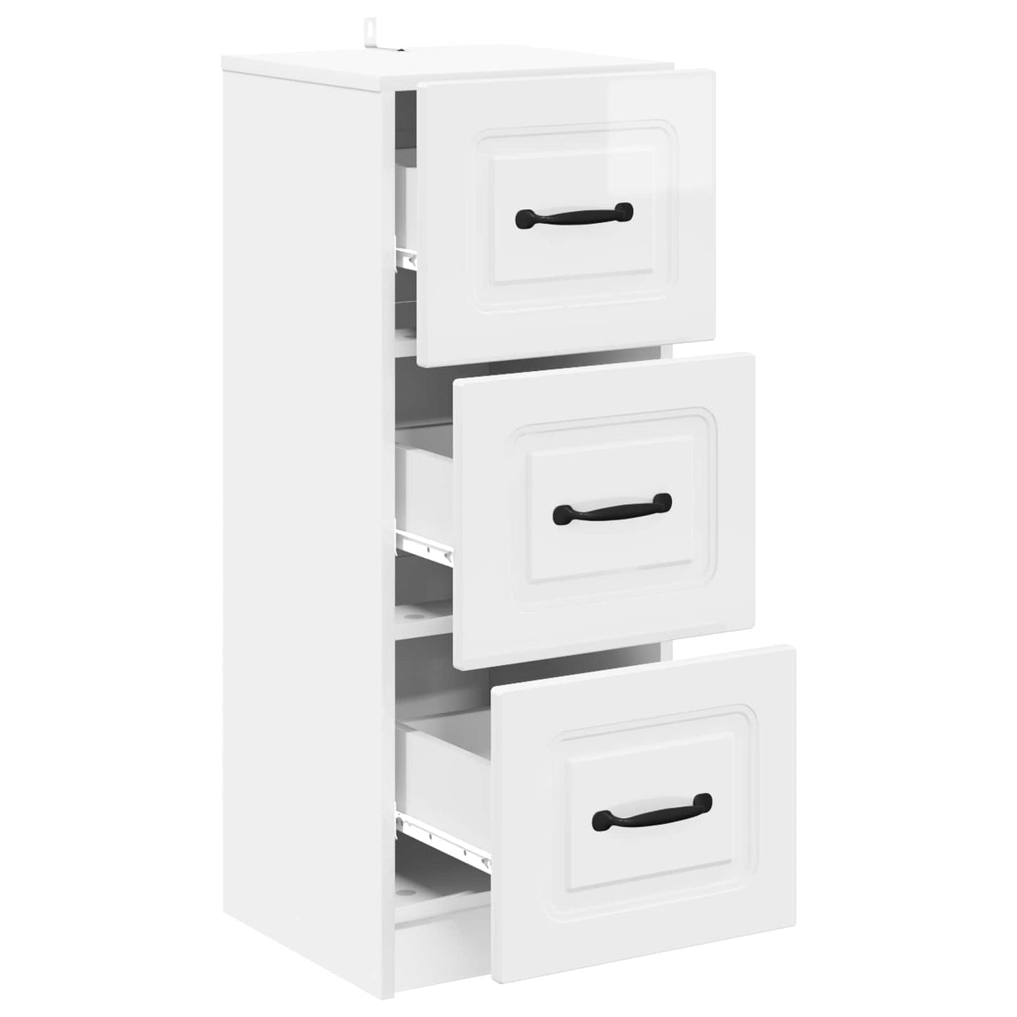 Mobile con Cassetti Bianco Lucido 33 x 34,5 x 87 cm