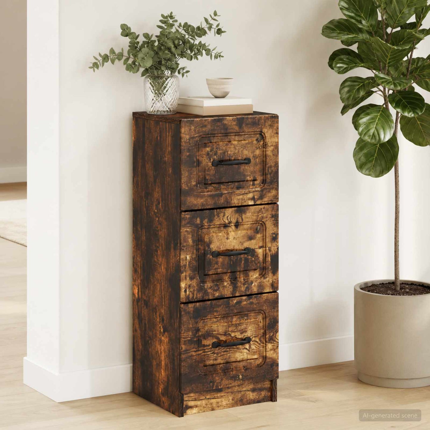 Mobile con Cassetti Rovere Fumo 33 x 34,5 x 87 cm