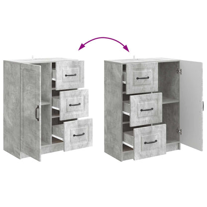 Credenza Grigio Cemento 66 x 34,5 x 87 cm Legno ingegnerizzato