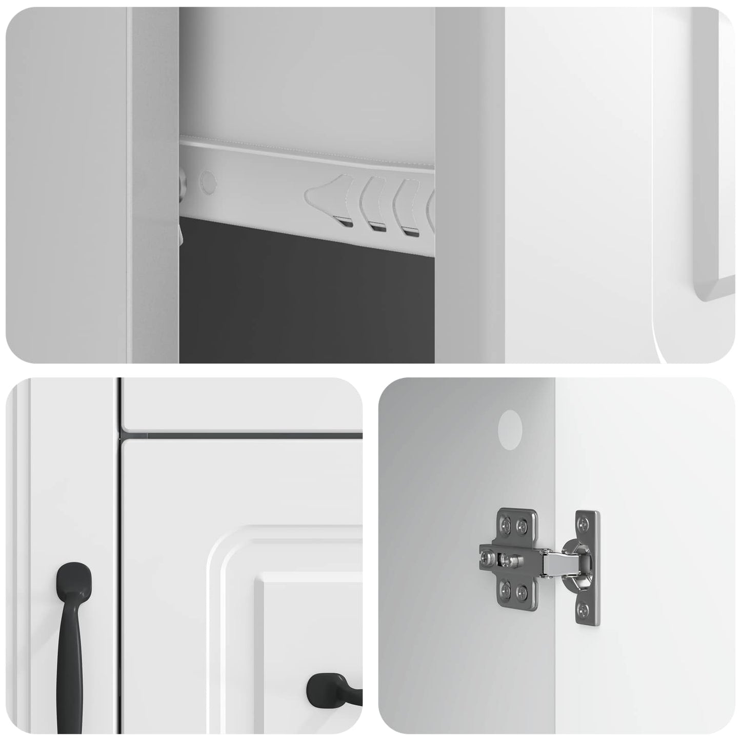Credenza Bianco Lucido 66 x 34,5 x 87 cm Legno ingegnerizzato | homemem39