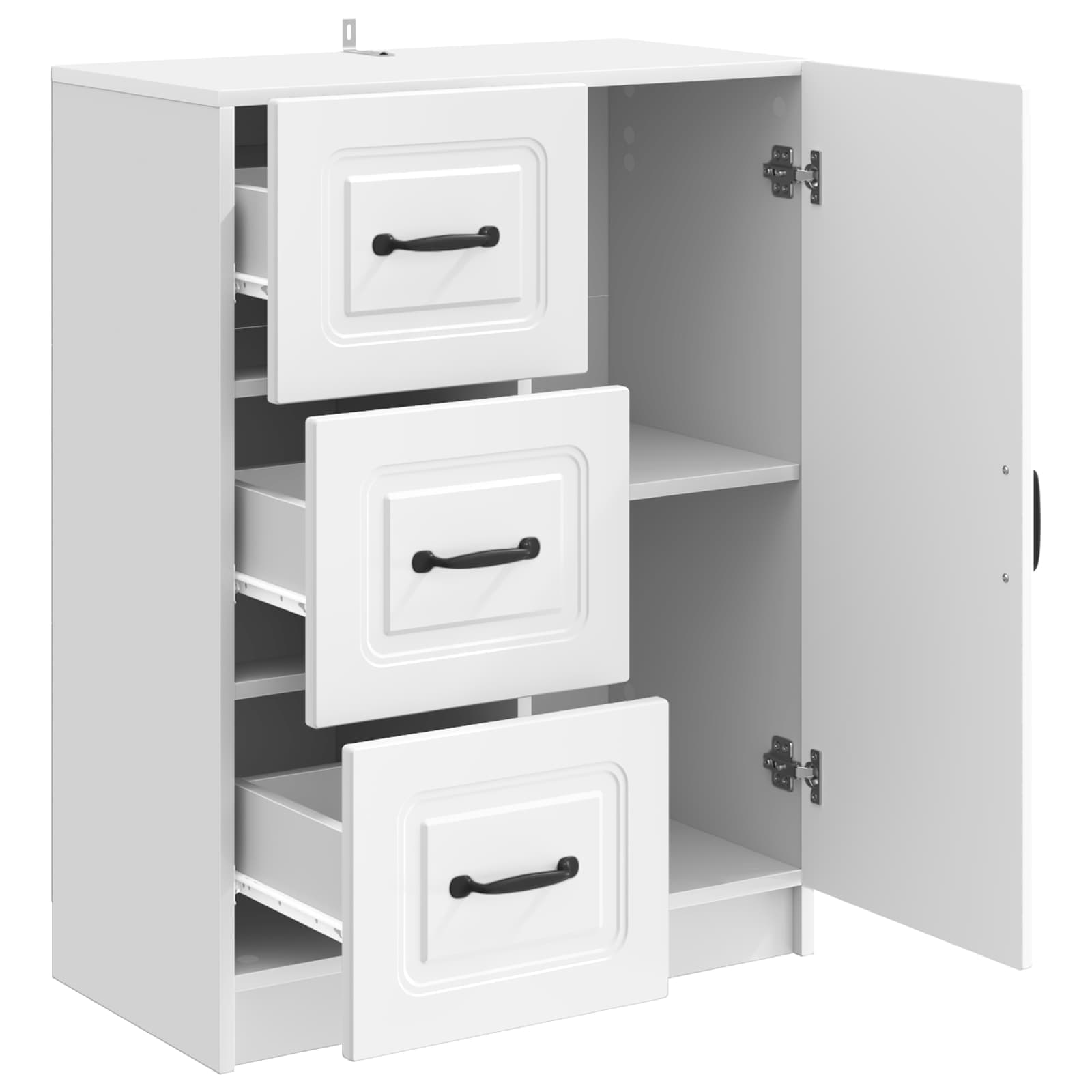 Credenza Bianco Lucido 66 x 34,5 x 87 cm Legno ingegnerizzato | homemem39