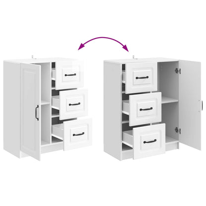 Credenza Bianco Lucido 66 x 34,5 x 87 cm Legno ingegnerizzato