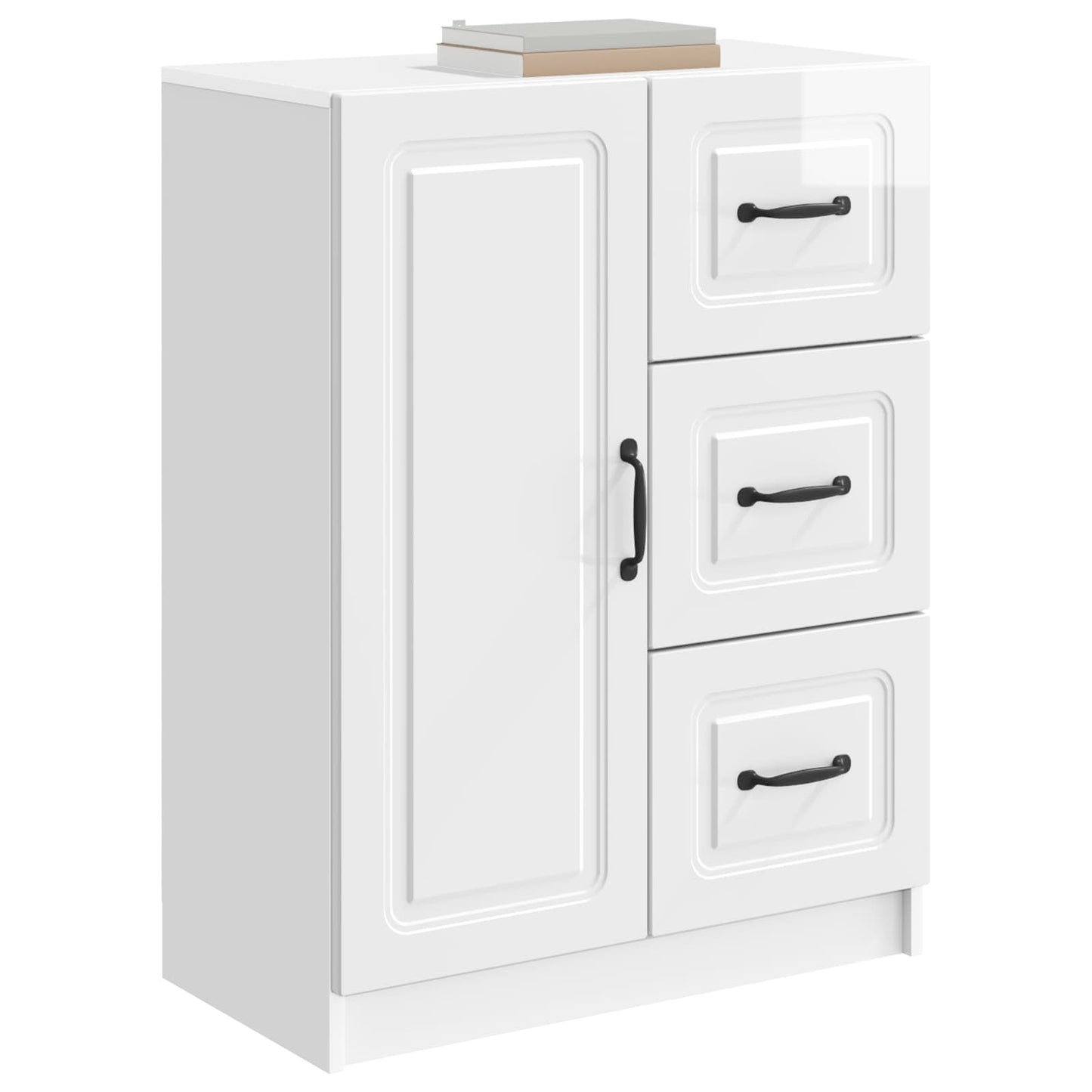 Credenza Bianco Lucido 66 x 34,5 x 87 cm Legno ingegnerizzato | homemem39