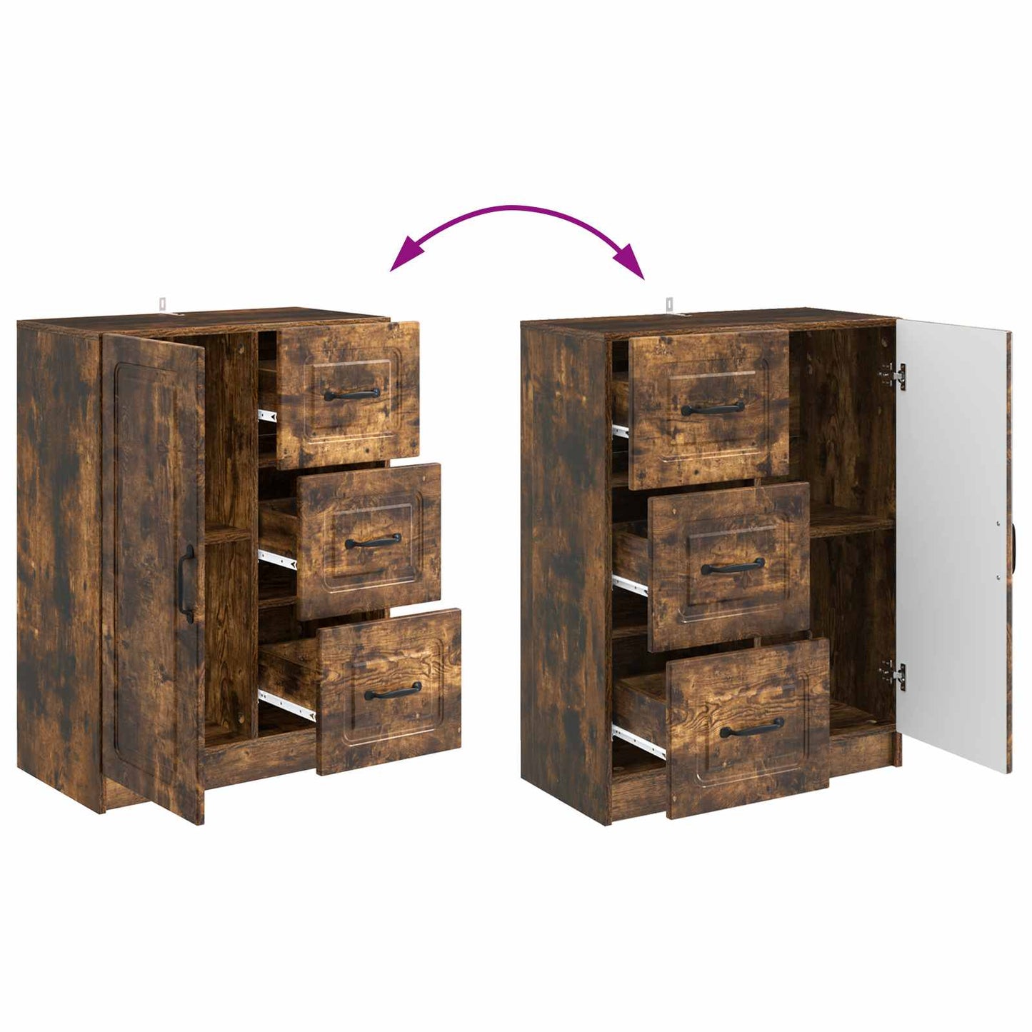 Credenza Rovere Fumo 66 x 34,5 x 87 cm Legno ingegnerizzato - homemem39