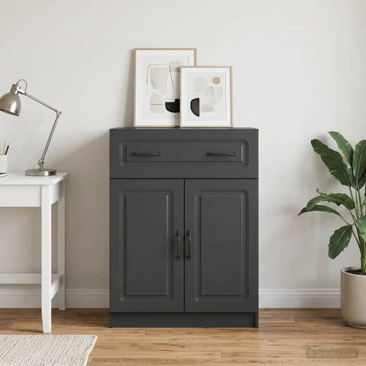 Credenza Nero 66 x 34,5 x 87 cm Legno ingegnerizzato
