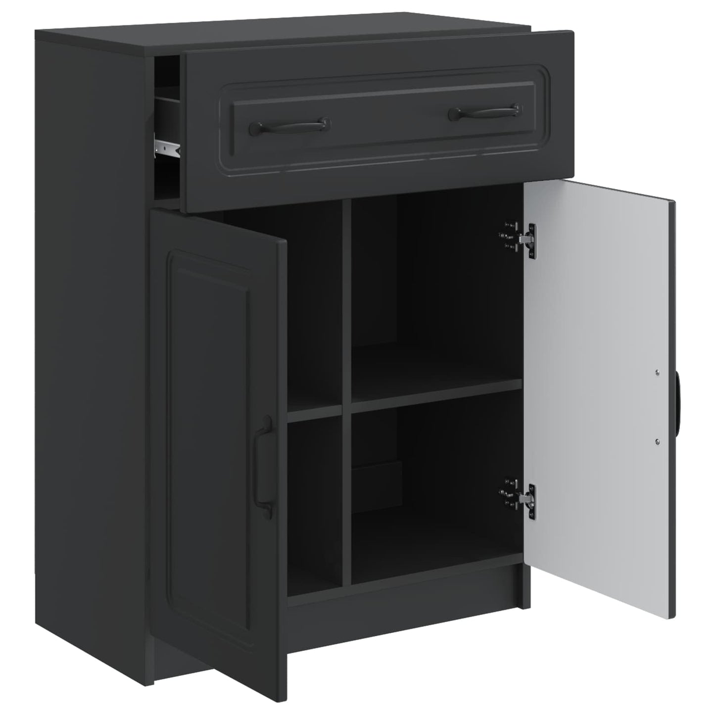 Credenza Nero 66 x 34,5 x 87 cm Legno ingegnerizzato