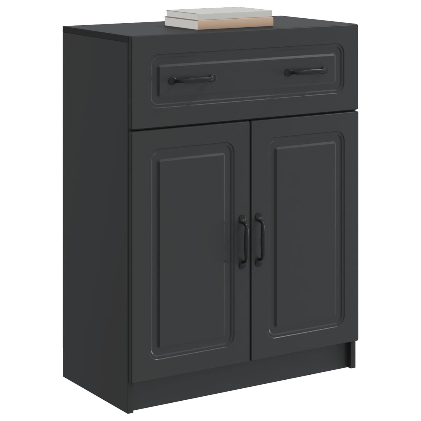Credenza Nero 66 x 34,5 x 87 cm Legno ingegnerizzato