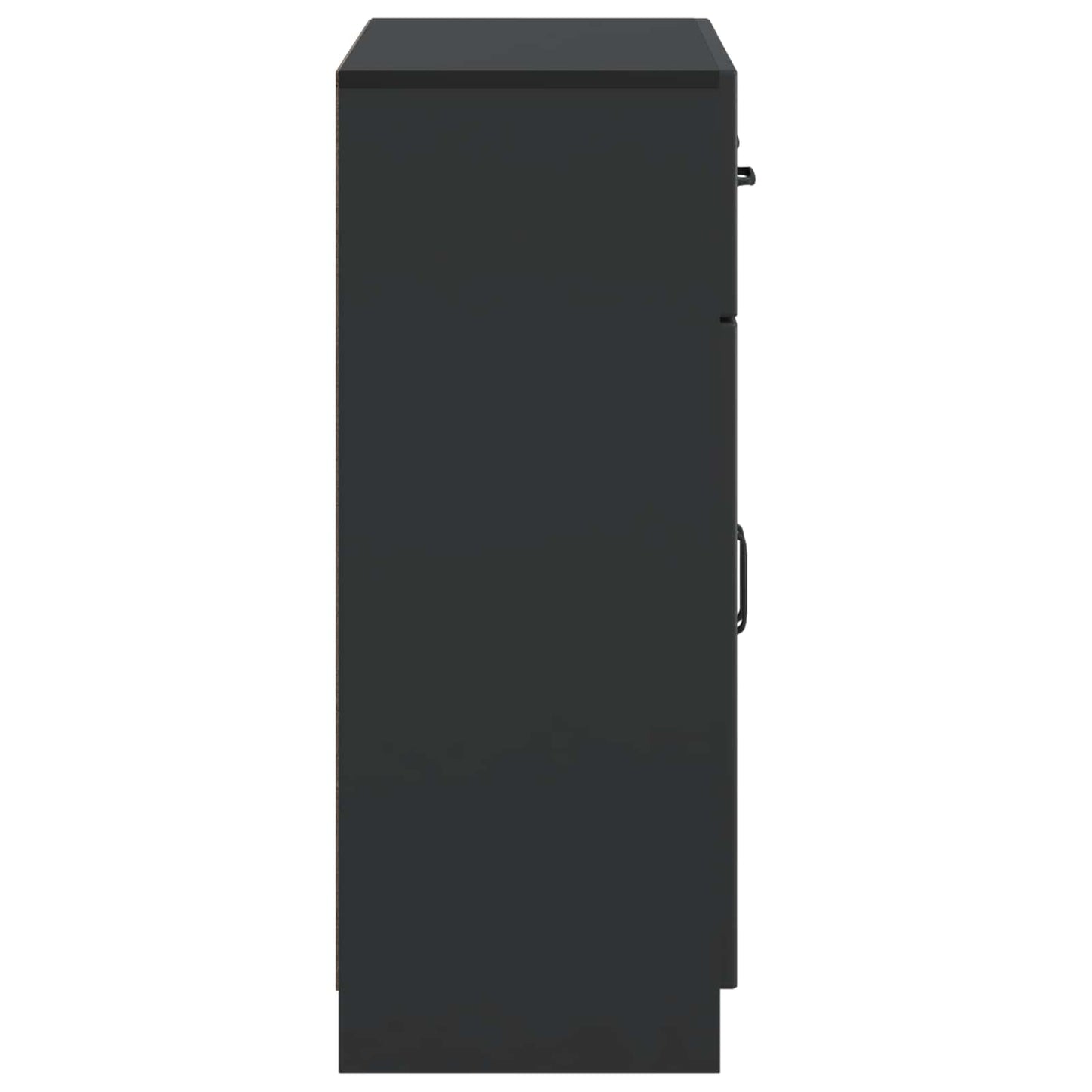 Credenza Nero 66 x 34,5 x 87 cm Legno ingegnerizzato