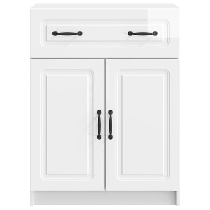 Credenza Bianco Lucido 66 x 34,5 x 87 cm Legno ingegnerizzato | homemem39