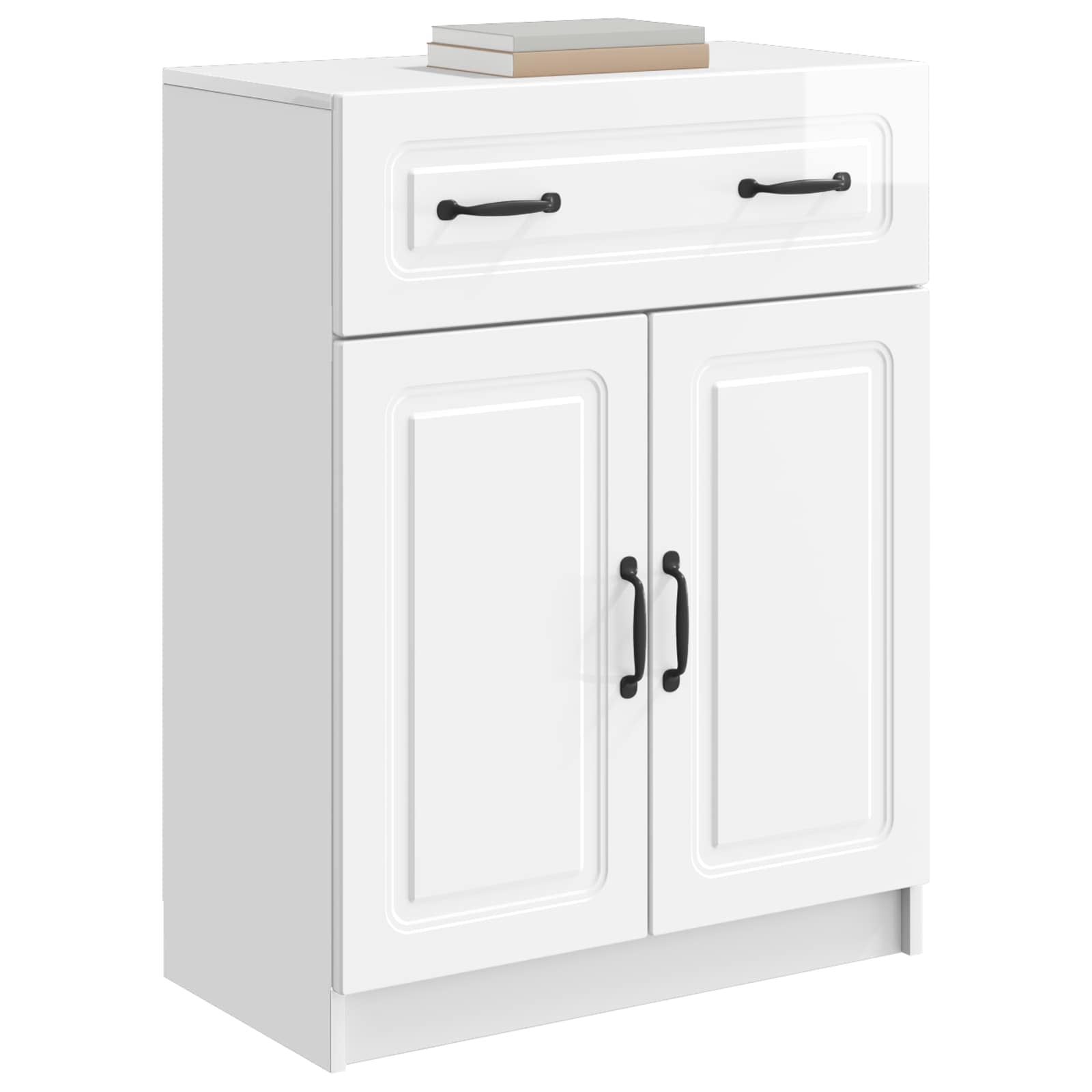 Credenza Bianco Lucido 66 x 34,5 x 87 cm Legno ingegnerizzato | homemem39