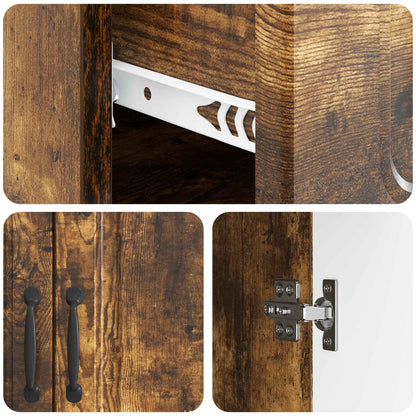 Credenza Rovere Fumo 66 x 34,5 x 87 cm Legno ingegnerizzato