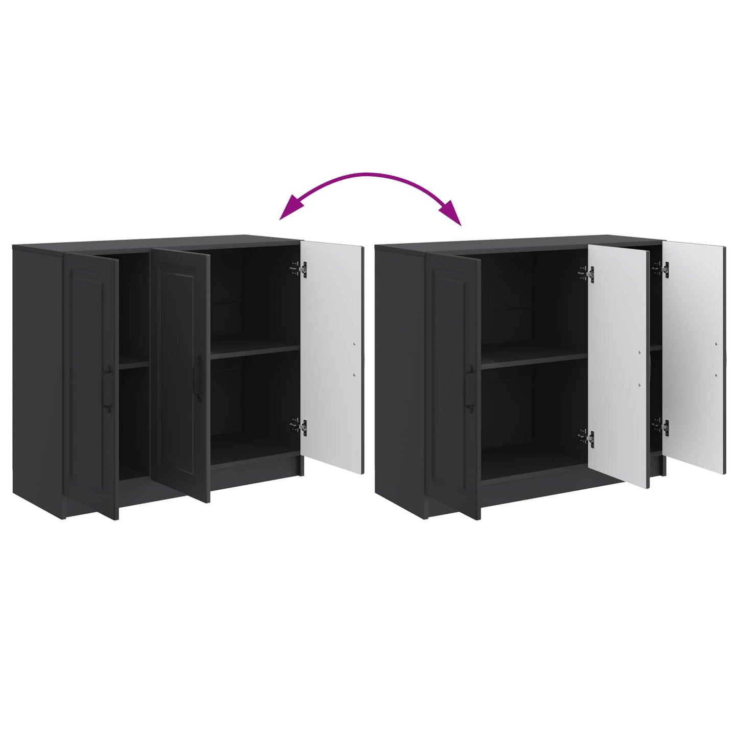 Credenza Nero 89 x 34,5 x 77 cm Legno ingegnerizzato | homemem39