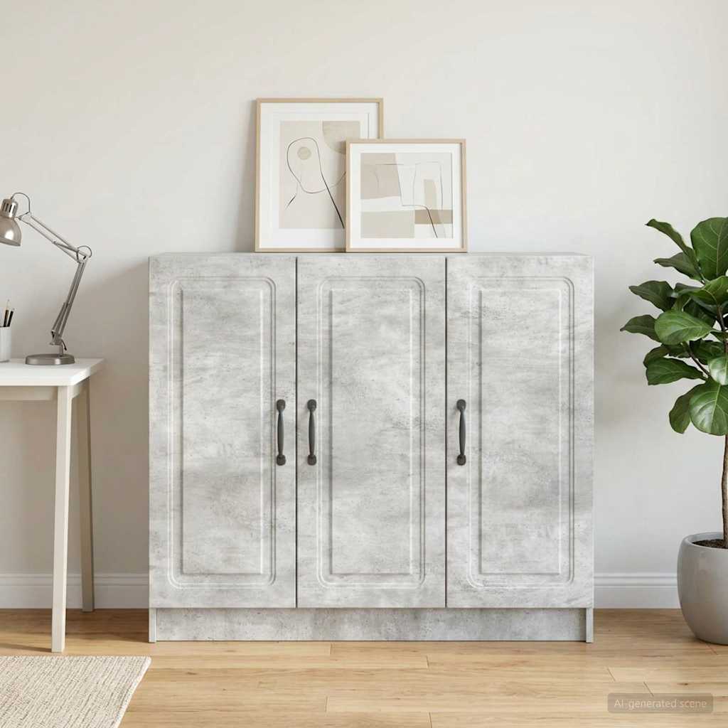 Credenza Grigio Cemento 89 x 34,5 x 77 cm Legno ingegnerizzato