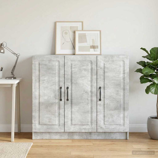 Credenza Grigio Cemento 89 x 34,5 x 77 cm Legno ingegnerizzato