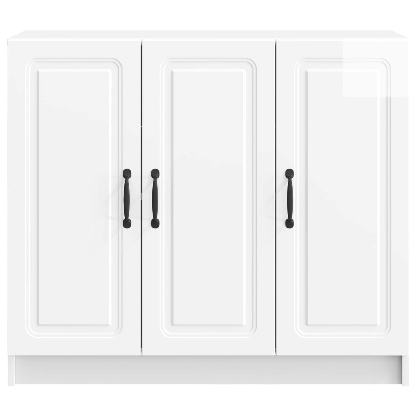 Credenza Bianco Lucido 89 x 34,5 x 77 cm Legno ingegnerizzato