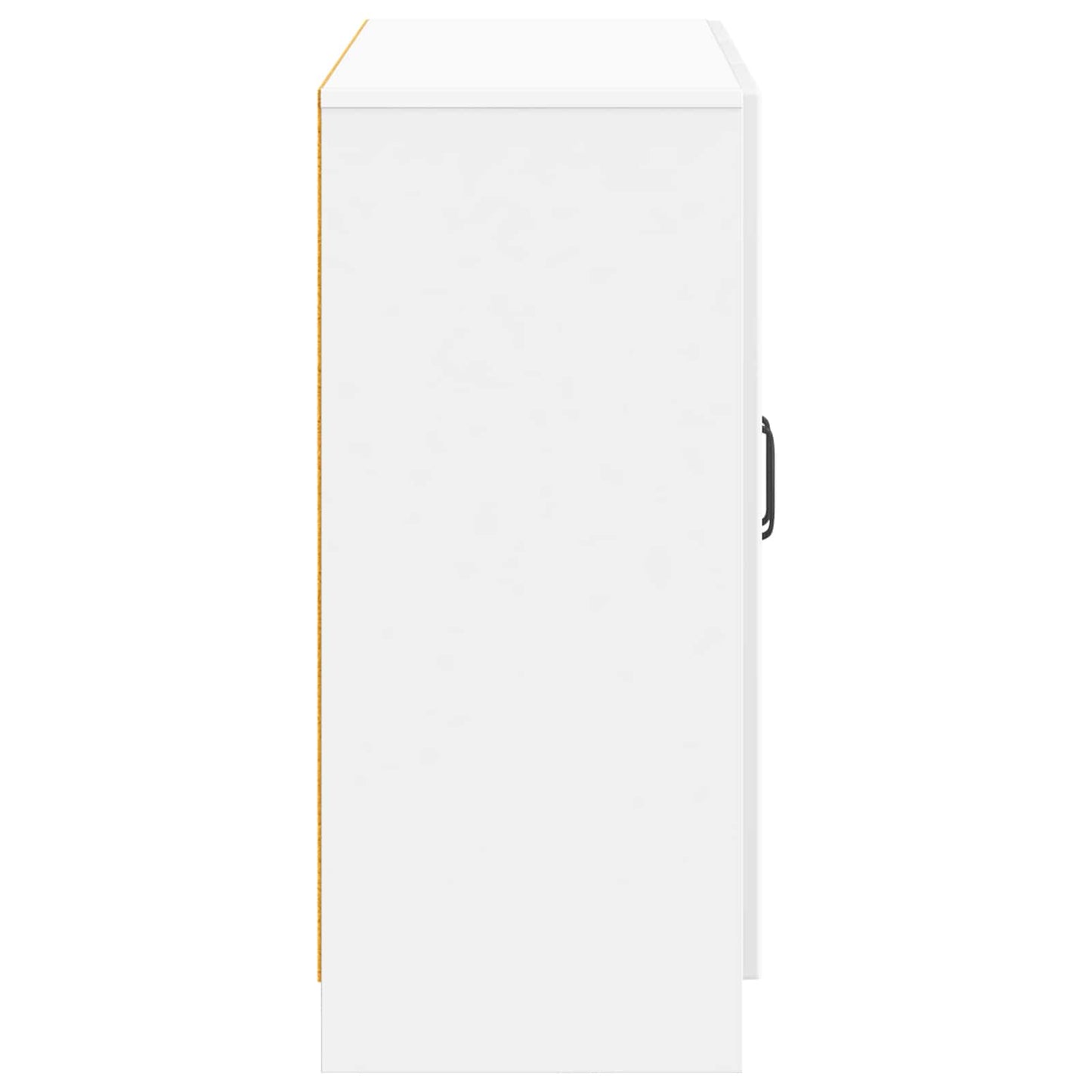 Credenza Bianco Lucido 89 x 34,5 x 77 cm Legno ingegnerizzato