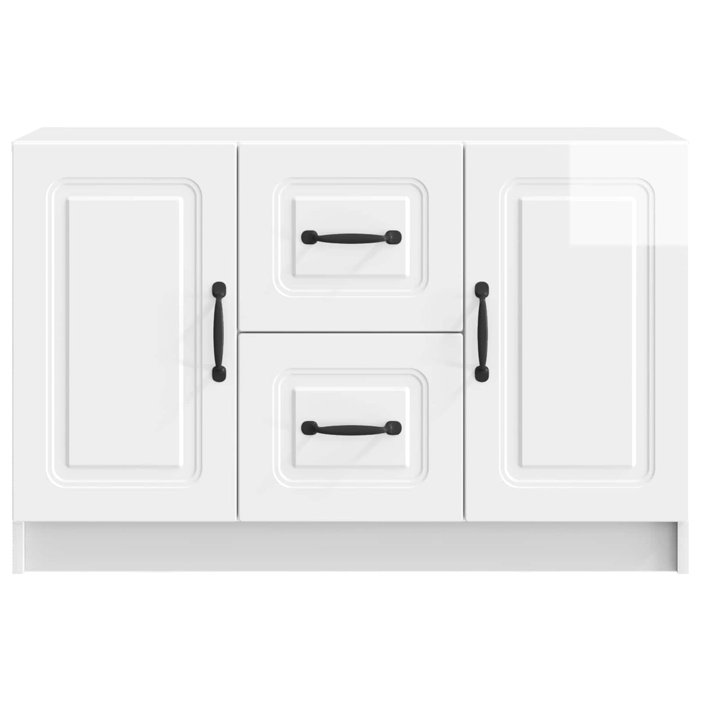 Credenza Bianco Lucido 89 x 34,5 x 57 cm Legno ingegnerizzato