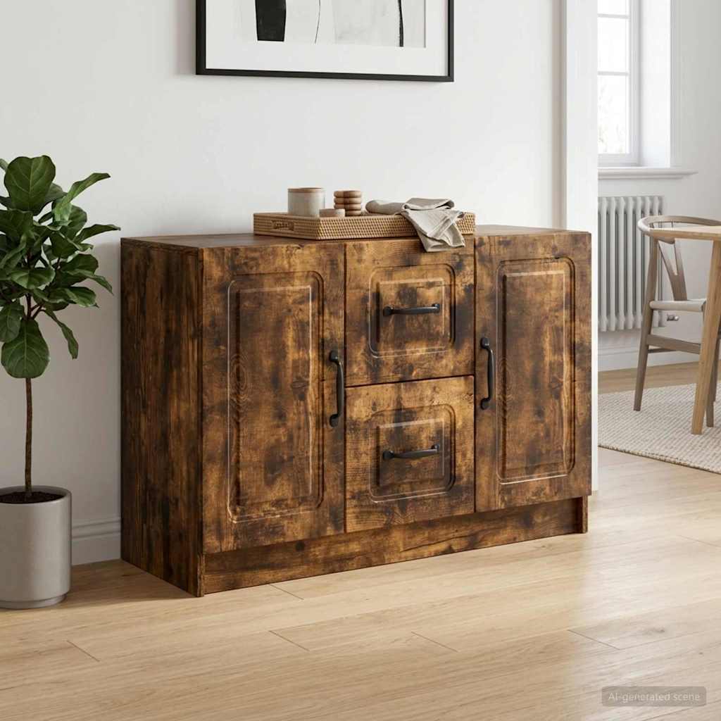 Credenza Rovere Fumo 89 x 34,5 x 57 cm Legno ingegnerizzato - homemem39