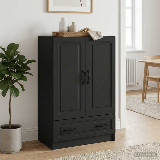 Credenza Nero 66 x 34,5 x 92 cm Legno ingegnerizzato