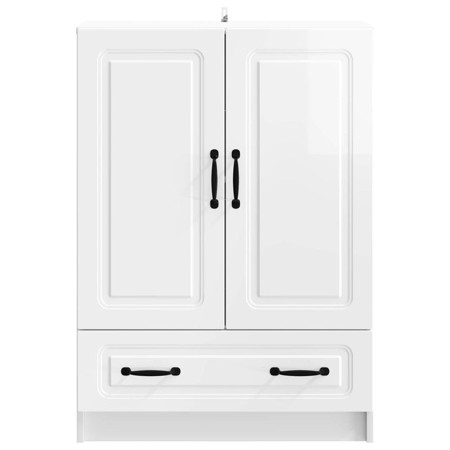 Credenza Bianco Lucido 66 x 34,5 x 92 cm Legno ingegnerizzato
