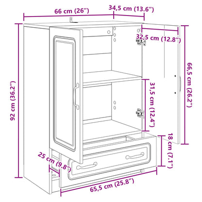 Credenza Rovere Fumo 66 x 34,5 x 92 cm Legno ingegnerizzato - homemem39