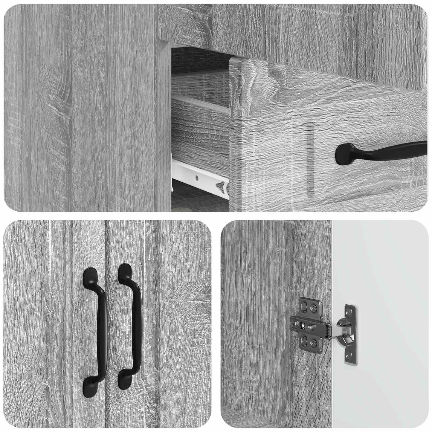 Credenza Grigio Sonoma 66 x 34,5 x 92 cm Legno ingegnerizzato