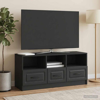 Mobile TV Nero 102 x 34,5 x 47 cm Legno ingegnerizzato