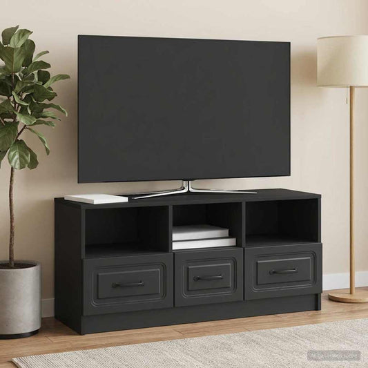Mobile TV Nero 102 x 34,5 x 47 cm Legno ingegnerizzato