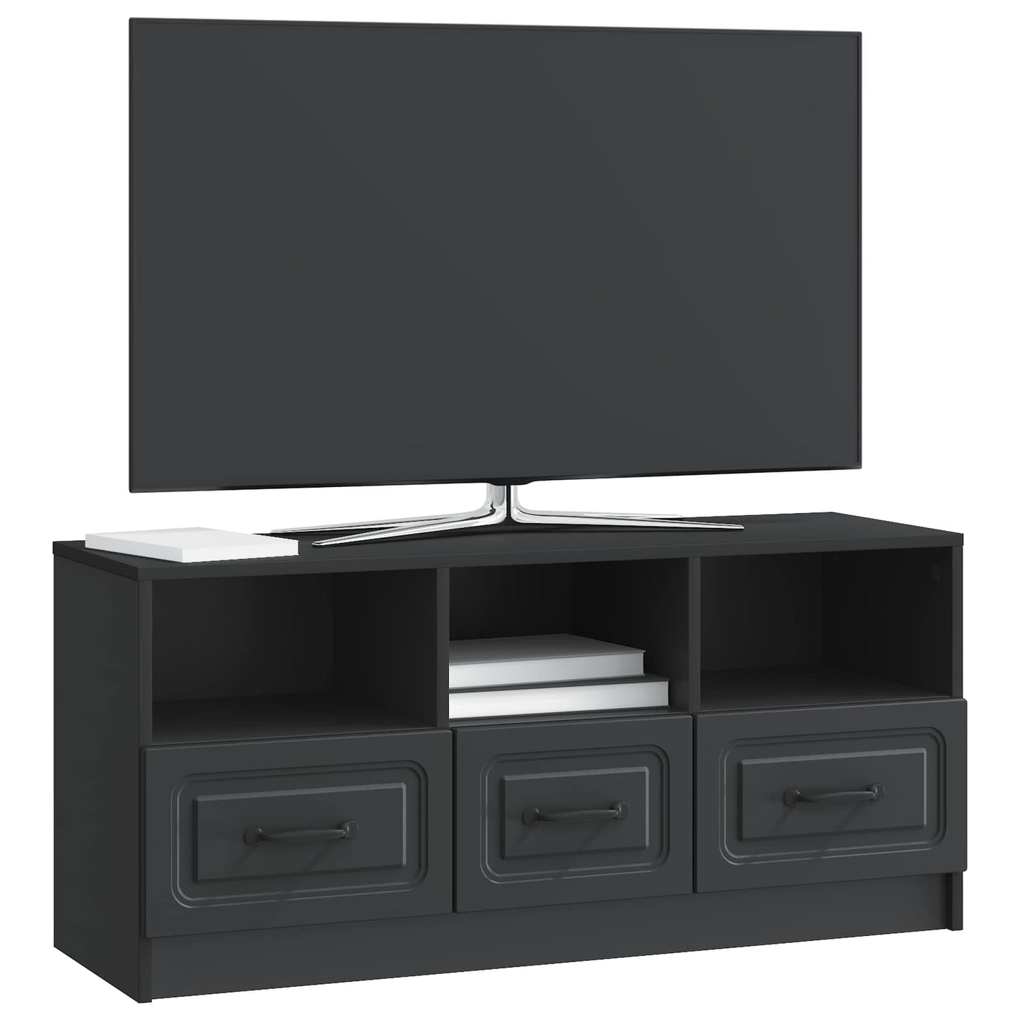 Mobile TV Nero 102 x 34,5 x 47 cm Legno ingegnerizzato
