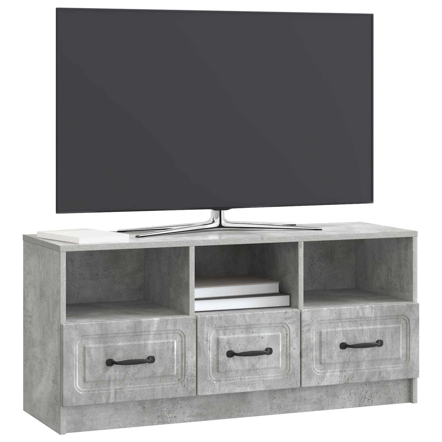 Mobile TV con cassetto Grigio Cemento 102 x 34,5 x 47 cm