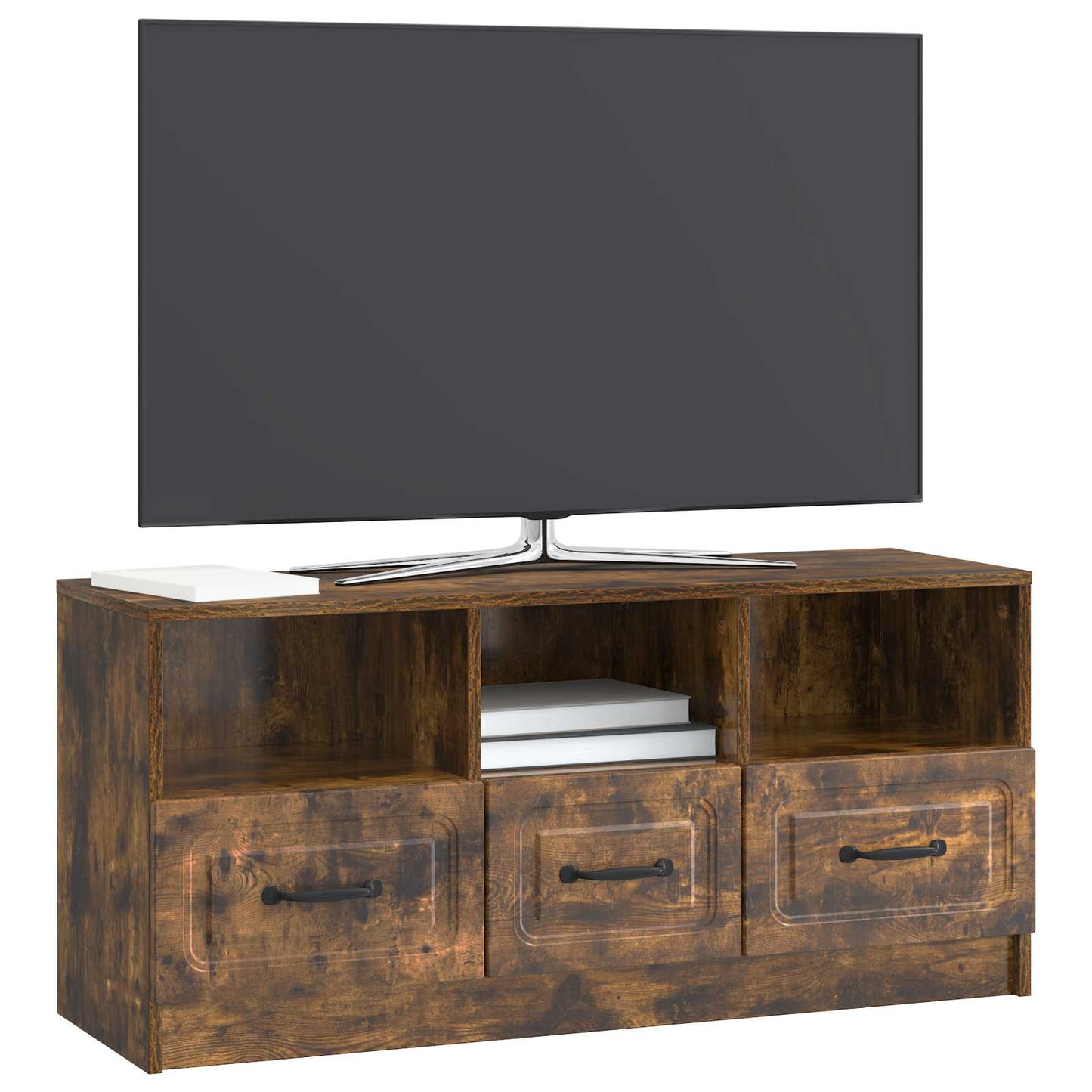 Mobile TV Rovere Fumo 102 x 34,5 x 47 cm Legno ingegnerizzato | homemem39