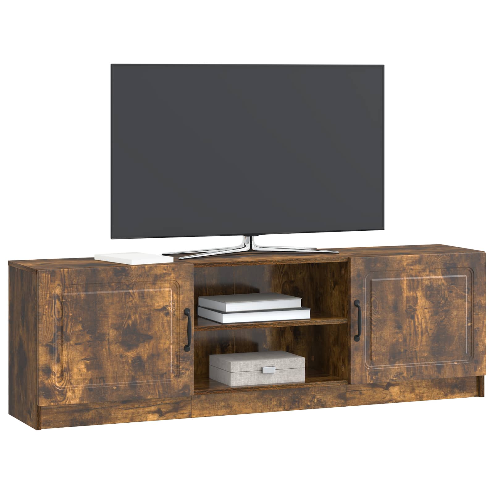 Mobile TV Rovere Fumo 150 x 31 x 47 cm Legno ingegnerizzato | homemem39