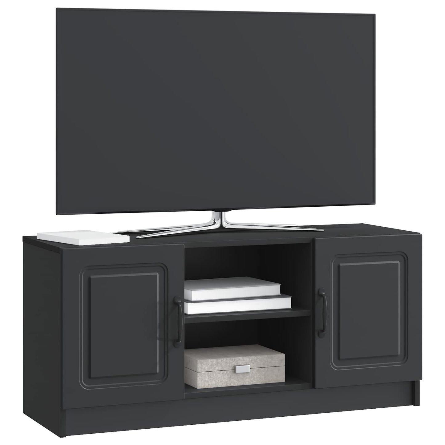 Mobile TV Nero 102 x 34,5 x 47 cm Legno ingegnerizzato
