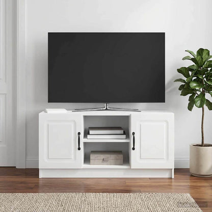 Mobile TV Bianco Lucido 102 x 34,5 x 47 cm Legno ingegnerizzato