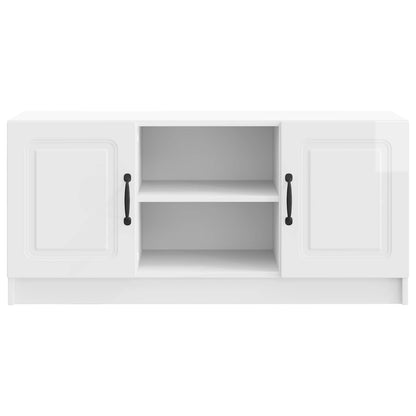 Mobile TV Bianco Lucido 102 x 34,5 x 47 cm Legno ingegnerizzato | homemem39