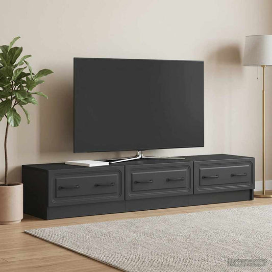 Mobile TV Nero 147 x 34,5 x 27 cm Legno ingegnerizzato