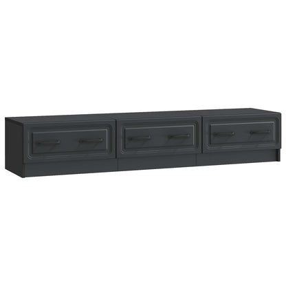 Mobile TV Nero 147 x 34,5 x 27 cm Legno ingegnerizzato
