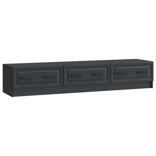 Mobile TV Nero 147 x 34,5 x 27 cm Legno ingegnerizzato