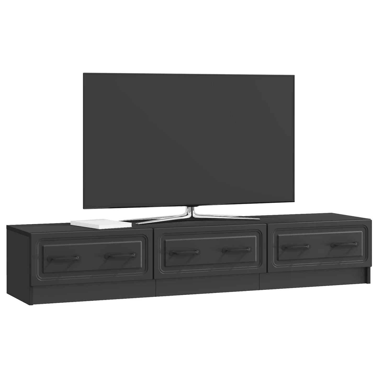 Mobile TV Nero 147 x 34,5 x 27 cm Legno ingegnerizzato