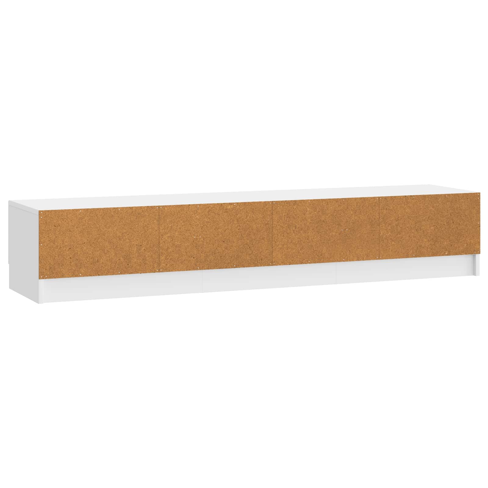 Mobile TV Bianco Lucido 147 x 34,5 x 27 cm Legno ingegnerizzato | homemem39