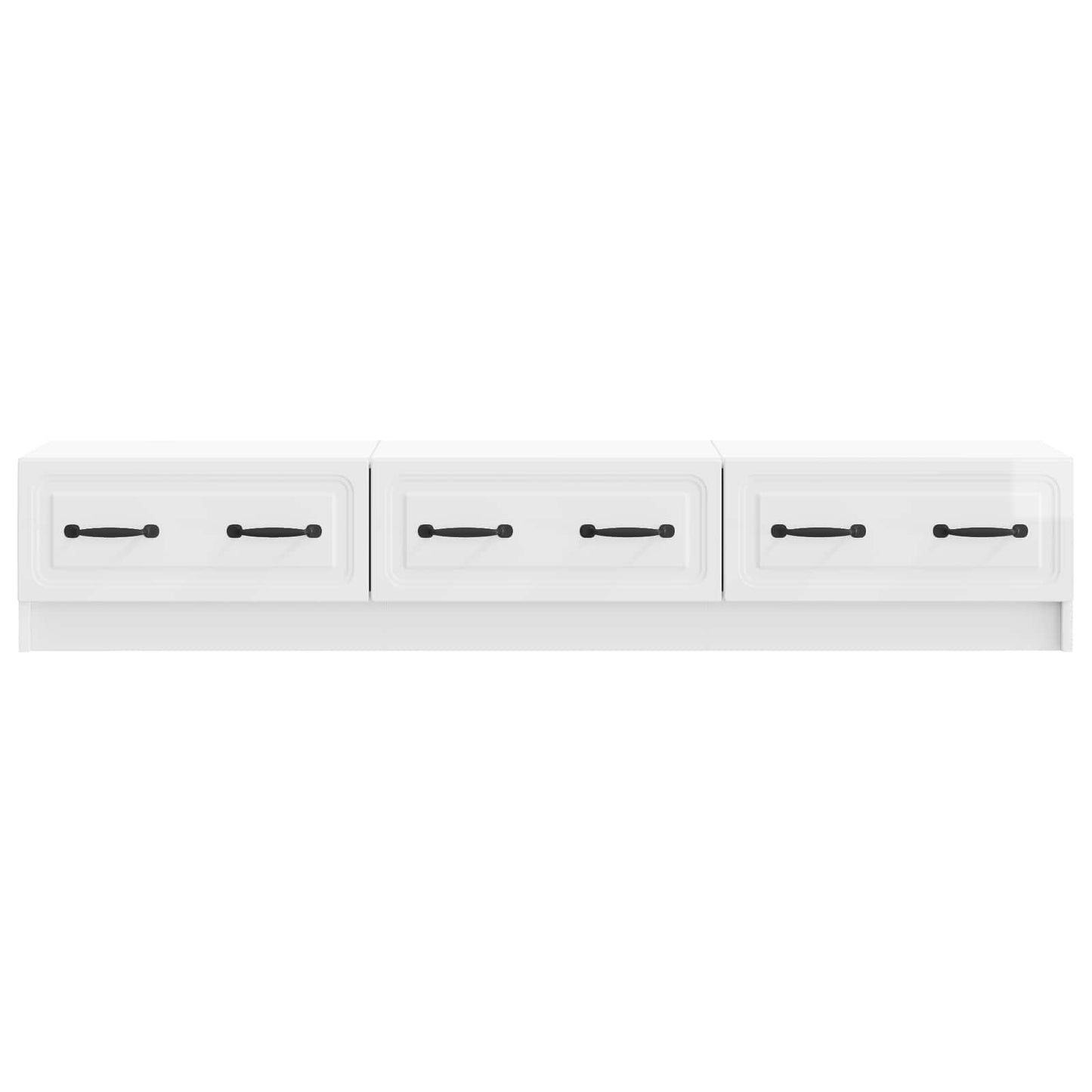 Mobile TV Bianco Lucido 147 x 34,5 x 27 cm Legno ingegnerizzato | homemem39