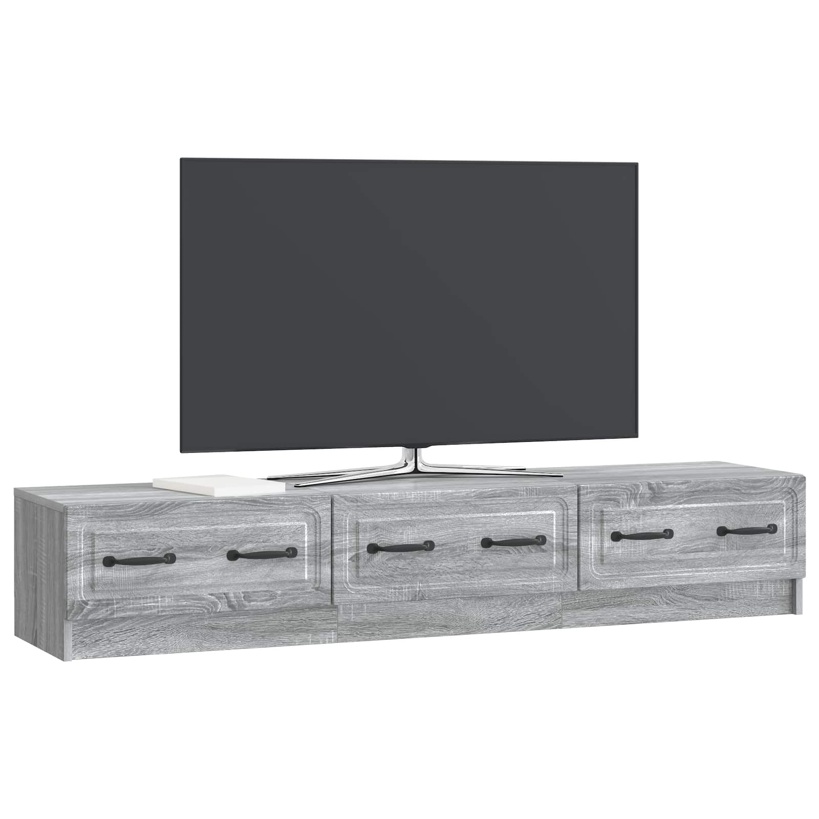 Mobile TV Grigio Sonoma 147 x 34,5 x 27 cm Legno ingegnerizzato | homemem39