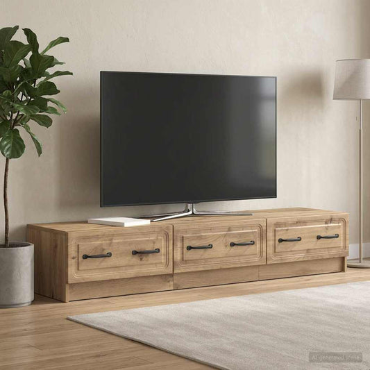 Mobile TV con cassetto Rovere Artigianale 147 x 34,5 x 27 cm