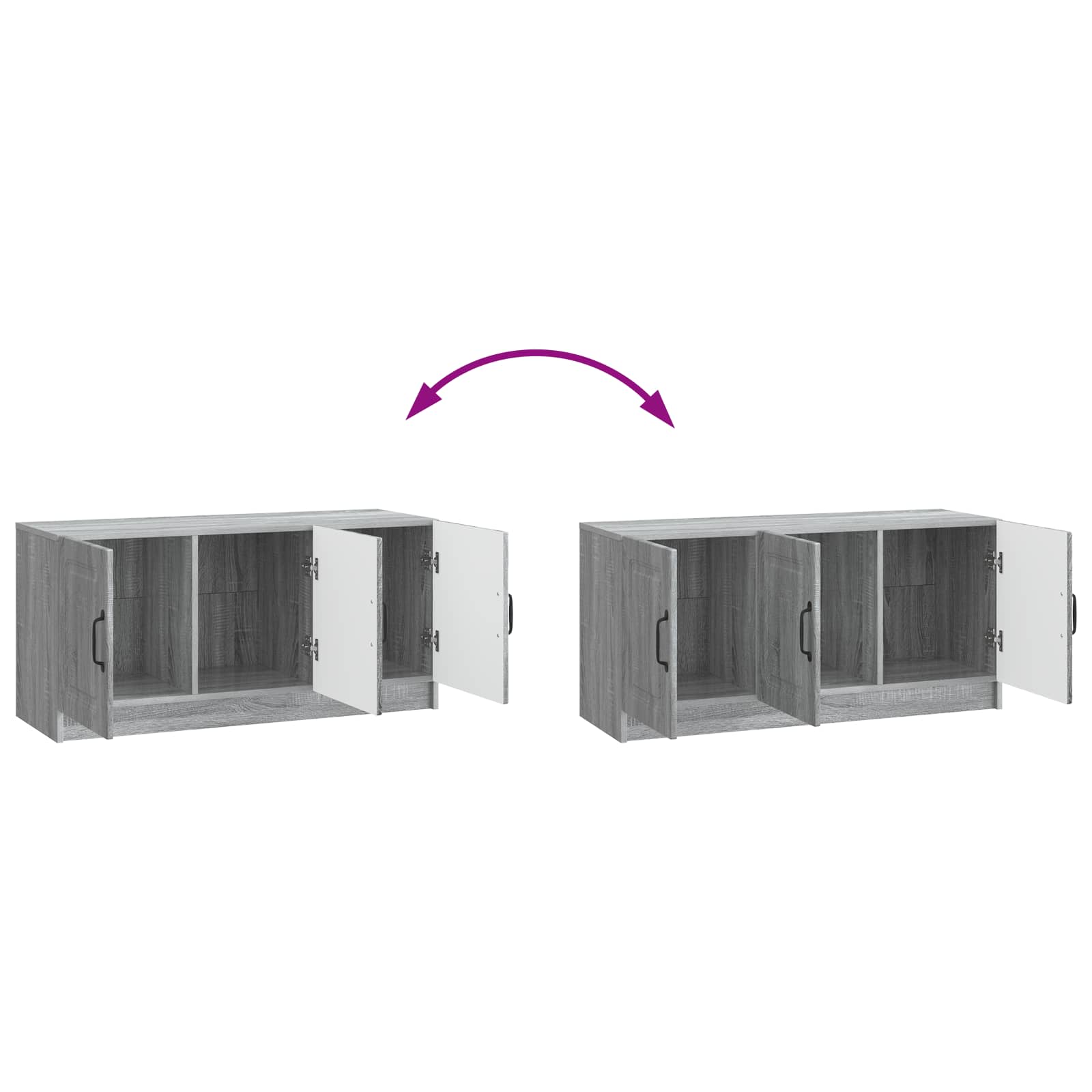 Mobile TV Grigio Sonoma 99 x 34,5 x 47 cm Legno ingegnerizzato | homemem39