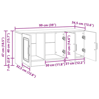 Mobile TV Rovere Artigianale 99 x 34,5 x 47 cm | homemem39